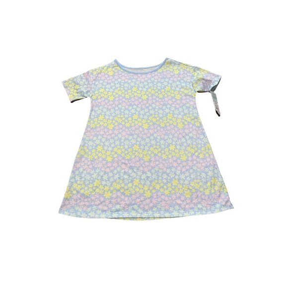 Cat & Jack Other - Cat & Jack Girl's Size S 6/7 Blue Nightgown Purple Floral Short Sleeve Sleepwear
